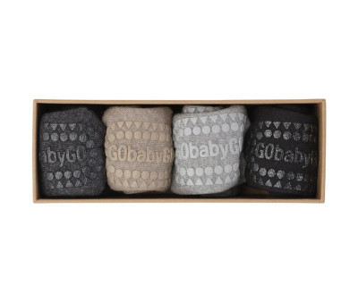 Combo Box Calzine Antiscivolo Cotone Dark Grey Melange, Sand, Grey Melange, Black