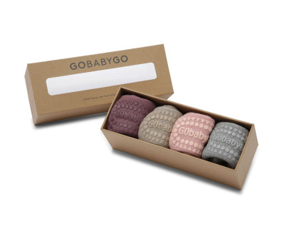 Combo Box Calzine Antiscivolo Cotone Misty Plum, Sand, Soft Pink, Grey Melange