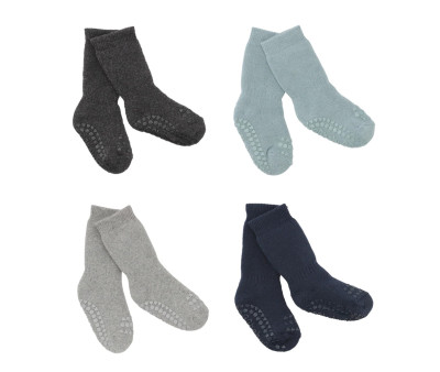 Combo Box Calcetines Suela Antideslizante Algodón Dark Grey Melagne, Dusty Blue, Navy Blue