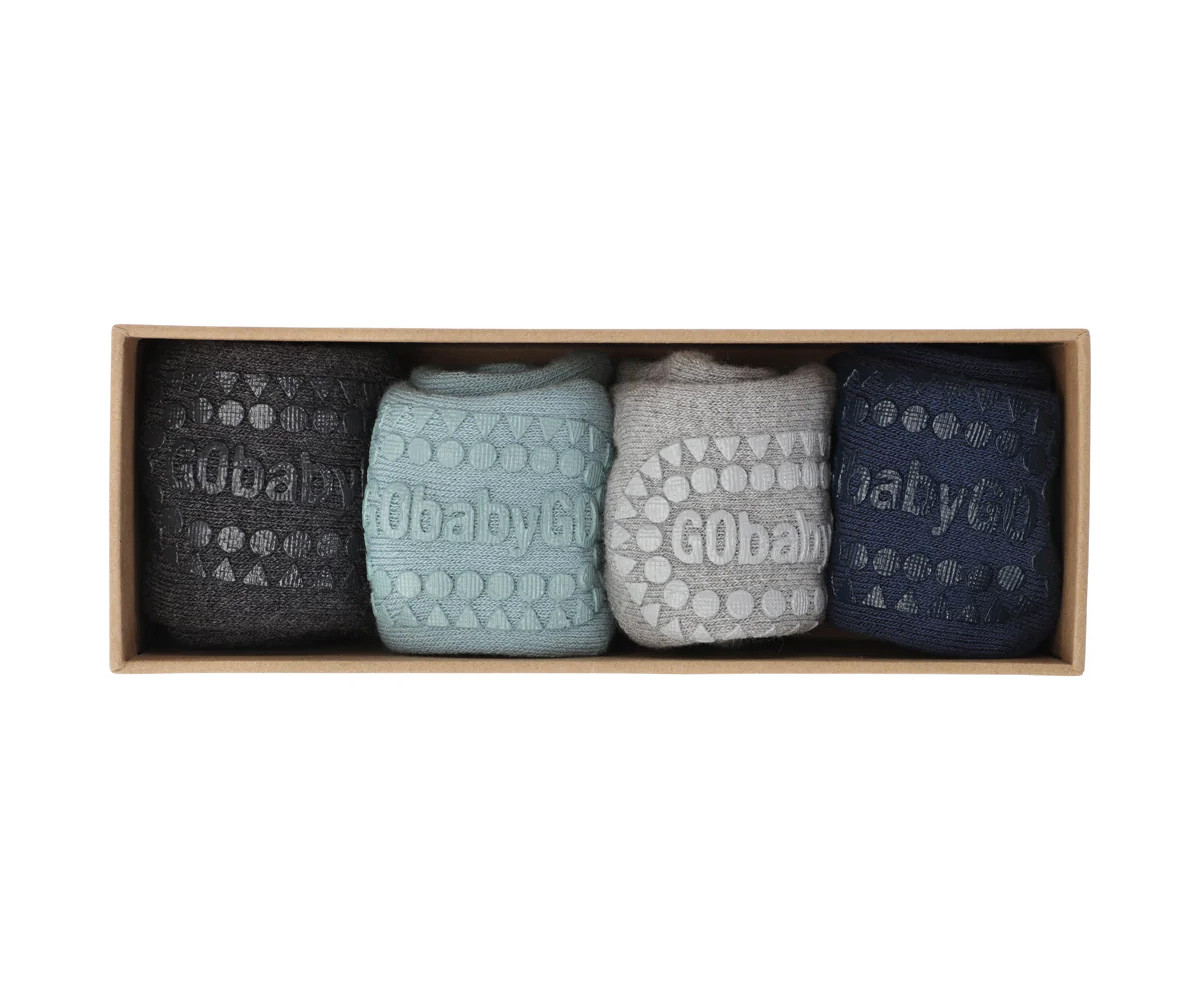 Combo Box Calcetines Suela Antideslizante Algodón Dark Grey Melagne, Dusty Blue, Navy Blue