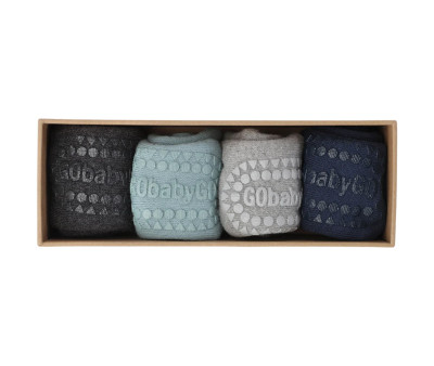 Combo Box Calcetines Suela Antideslizante Algodón Dark Grey Melagne, Dusty Blue, Navy Blue