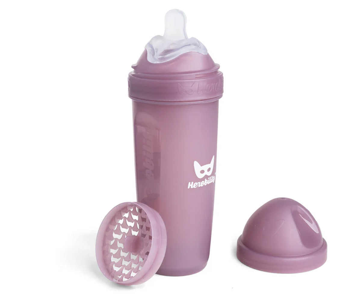 Biberón Anticólico Herobility Haw Rose 340ml