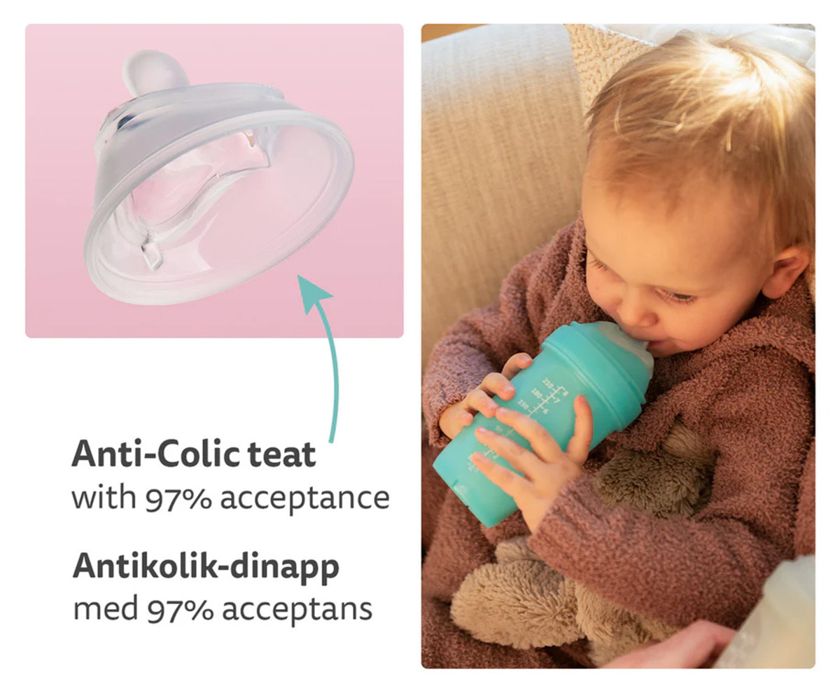 Biberón Anticólico Herobility Iron Blue 340ml