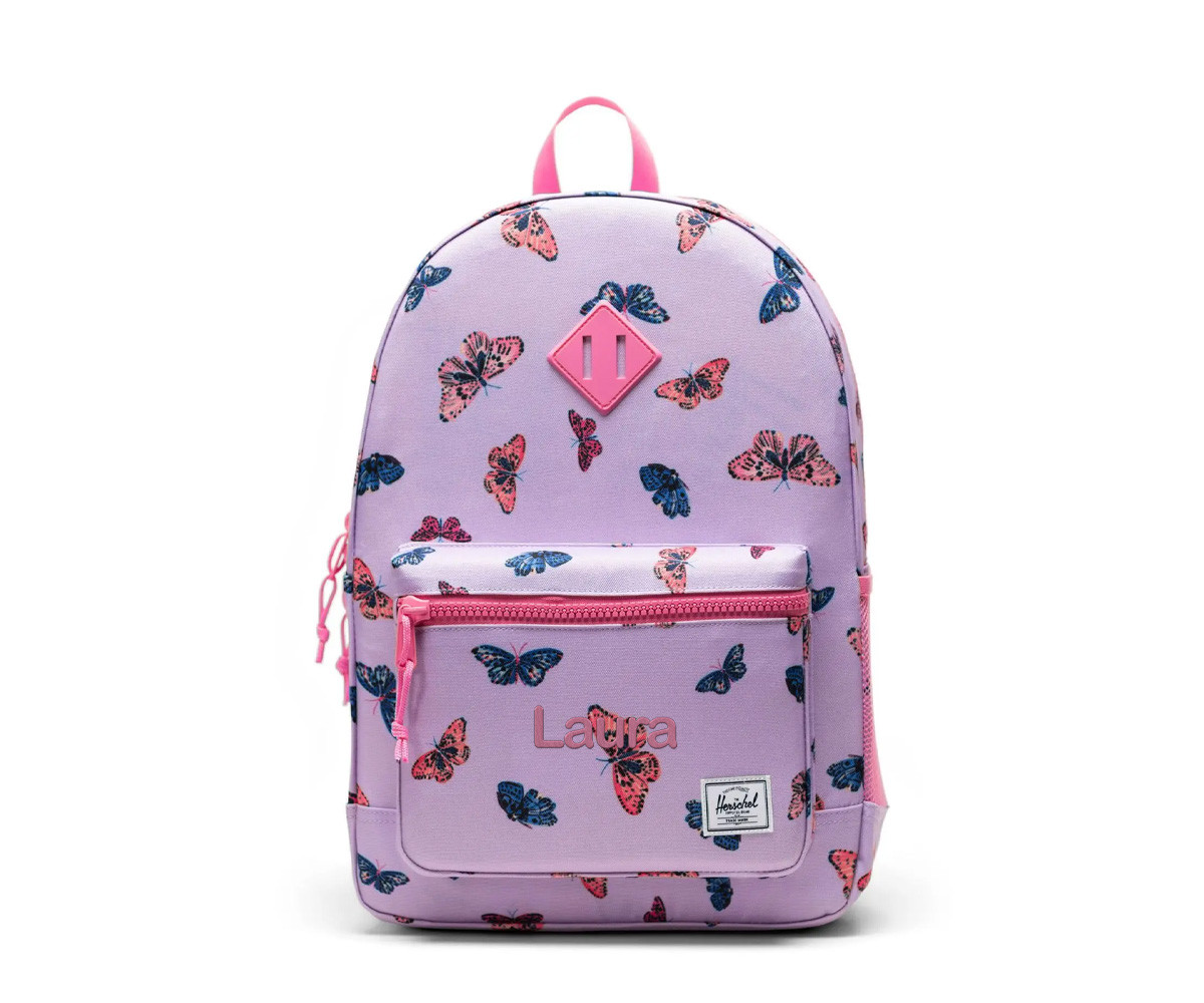 Mochila Herschel Heritage Youth Personalizable Butterfly Lavendula