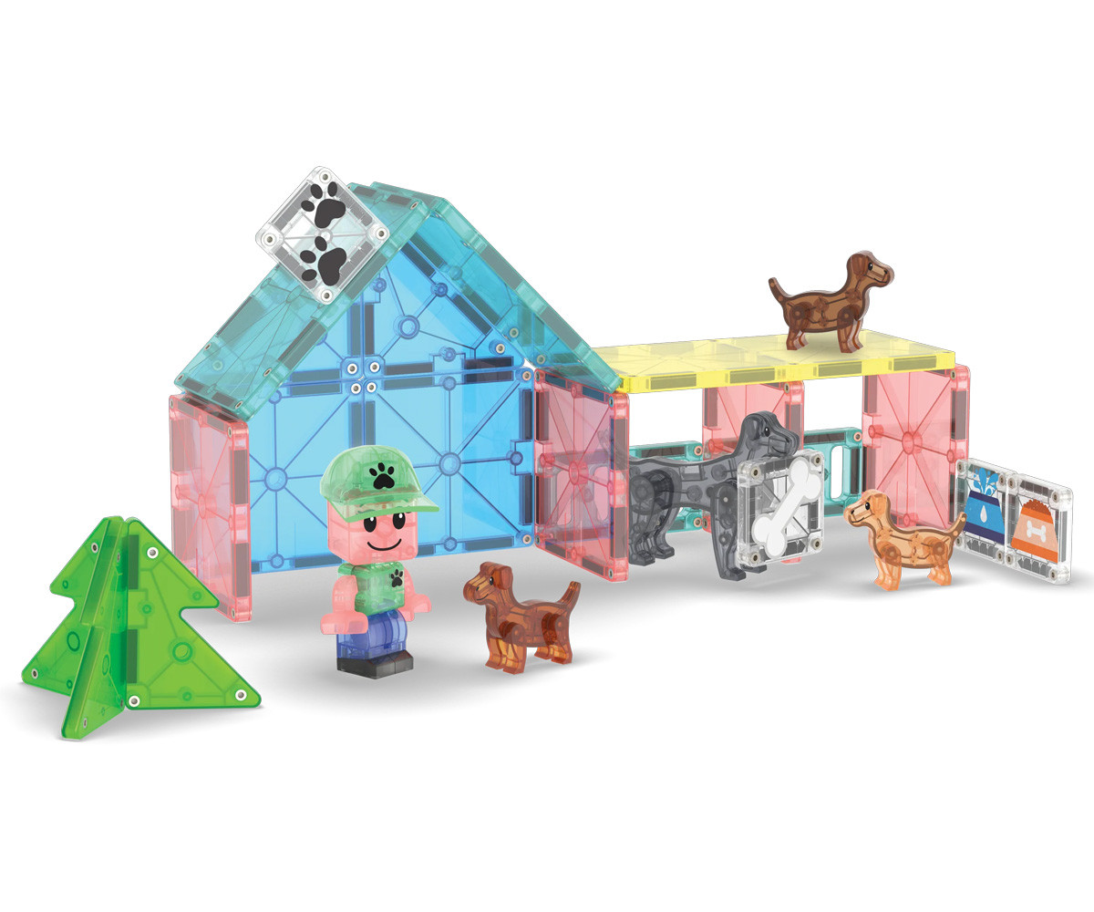 Set de Construcción Magna-Tiles Puppy Park 27 piezas