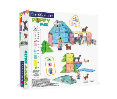 Set de Construcción Magna-Tiles Puppy Park 27 piezas