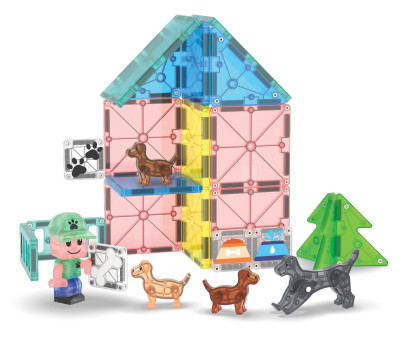 Set de Construcción Magna-Tiles Puppy Park 27 piezas