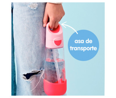 Gourde en Tritan avec Paille 600 ml Blue Blaze