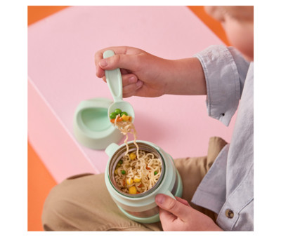 Termo con Cuchara / Tenedor 335 ml Indigo Spearmint