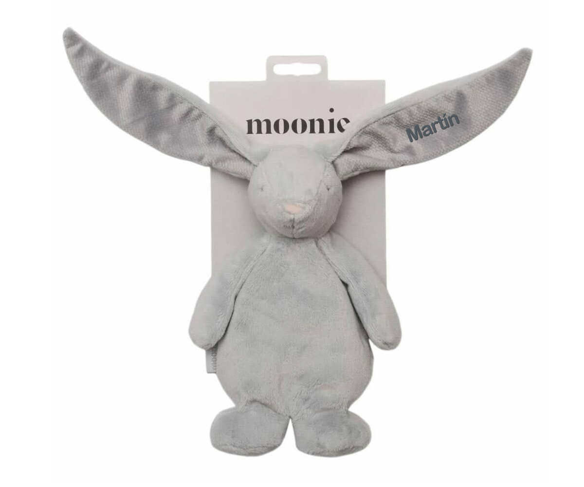 Peluche Sensorial Conejo Moonie Mini Silver Personalizable