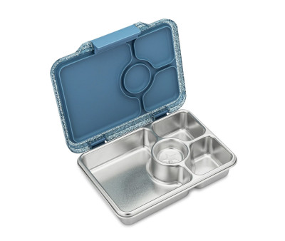 Caja Almuerzo Yumbox Pret Acero Paris Blue 4 Compartimentos