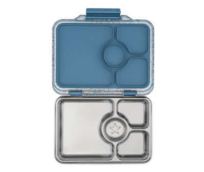 Caja Almuerzo Yumbox Pret Acero Paris Blue 4 Compartimentos
