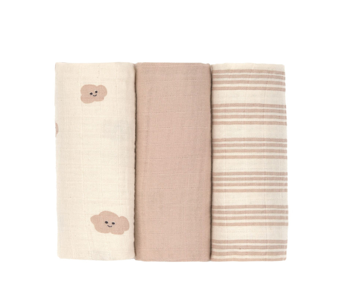 3 Muselinas Tiny Team Mushroom