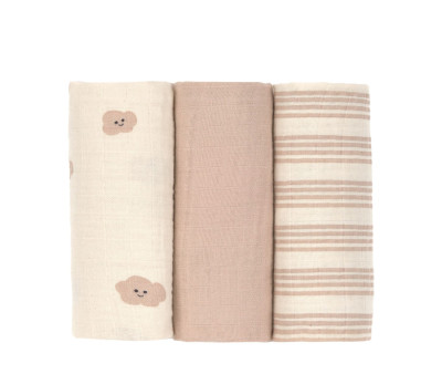 3 Muselinas Tiny Team Mushroom