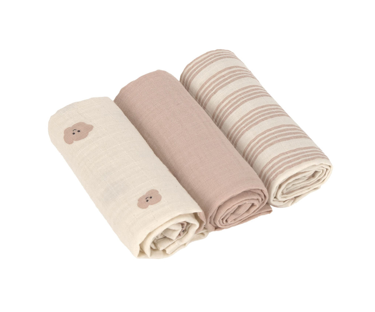 3 Muselinas Tiny Team Mushroom