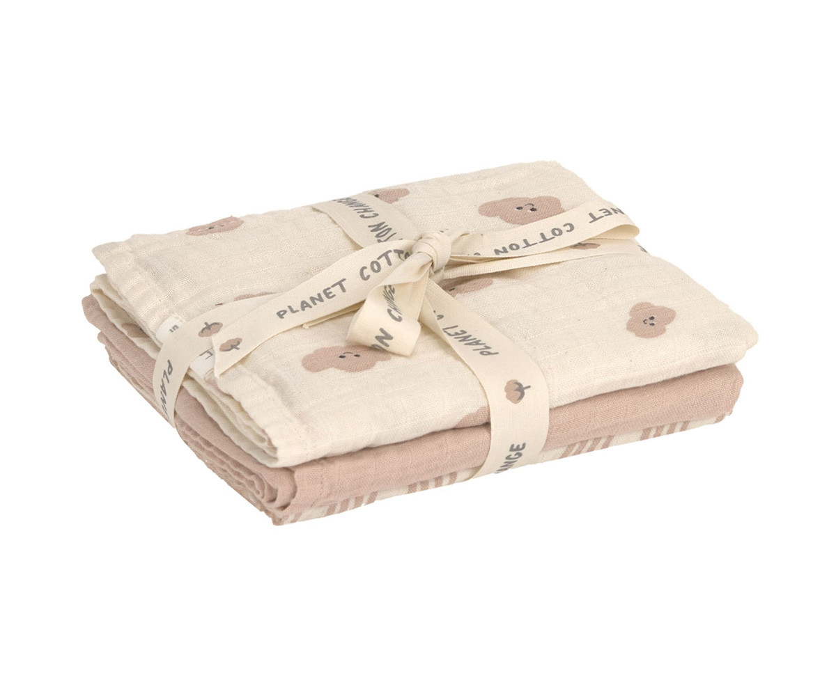 3 Muselinas Tiny Team Mushroom