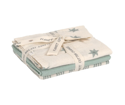 3 Muselinas Tiny Team Granite Green