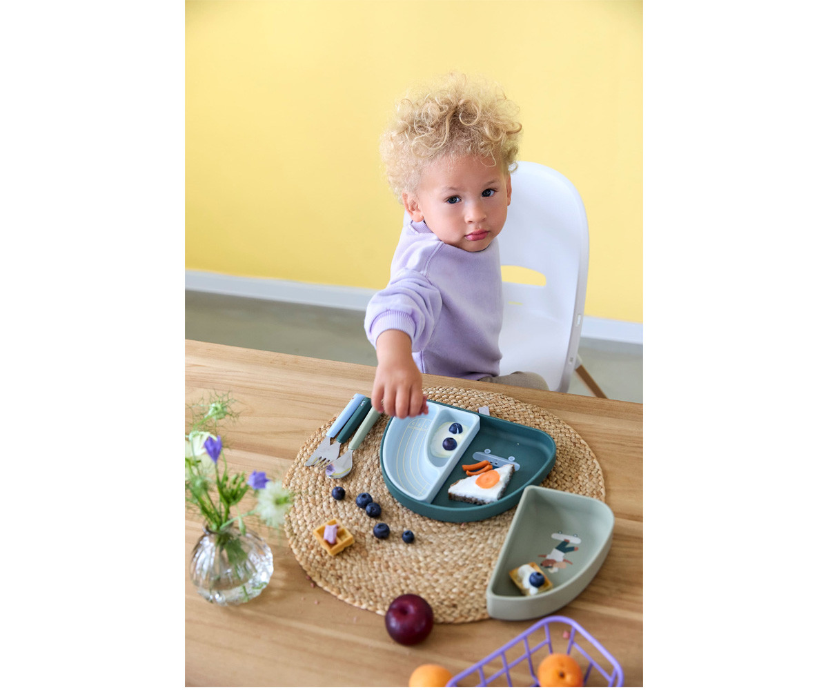 Set 3 Piatti Silicone Tiny Team Dog