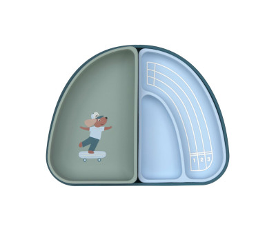 Set 3 Piatti Silicone Tiny Team Dog