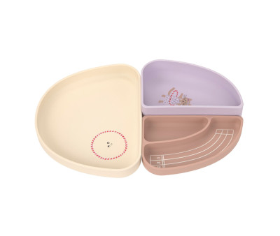 Set 3 Piatti Silicone Tiny Team Cat