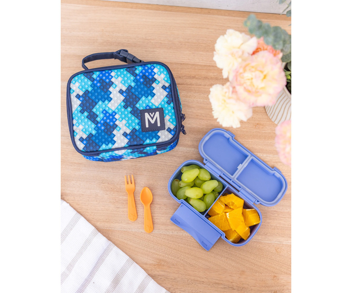 Caja de Almuerzo Snack Montiico Blue Splash 2 Compartimentos