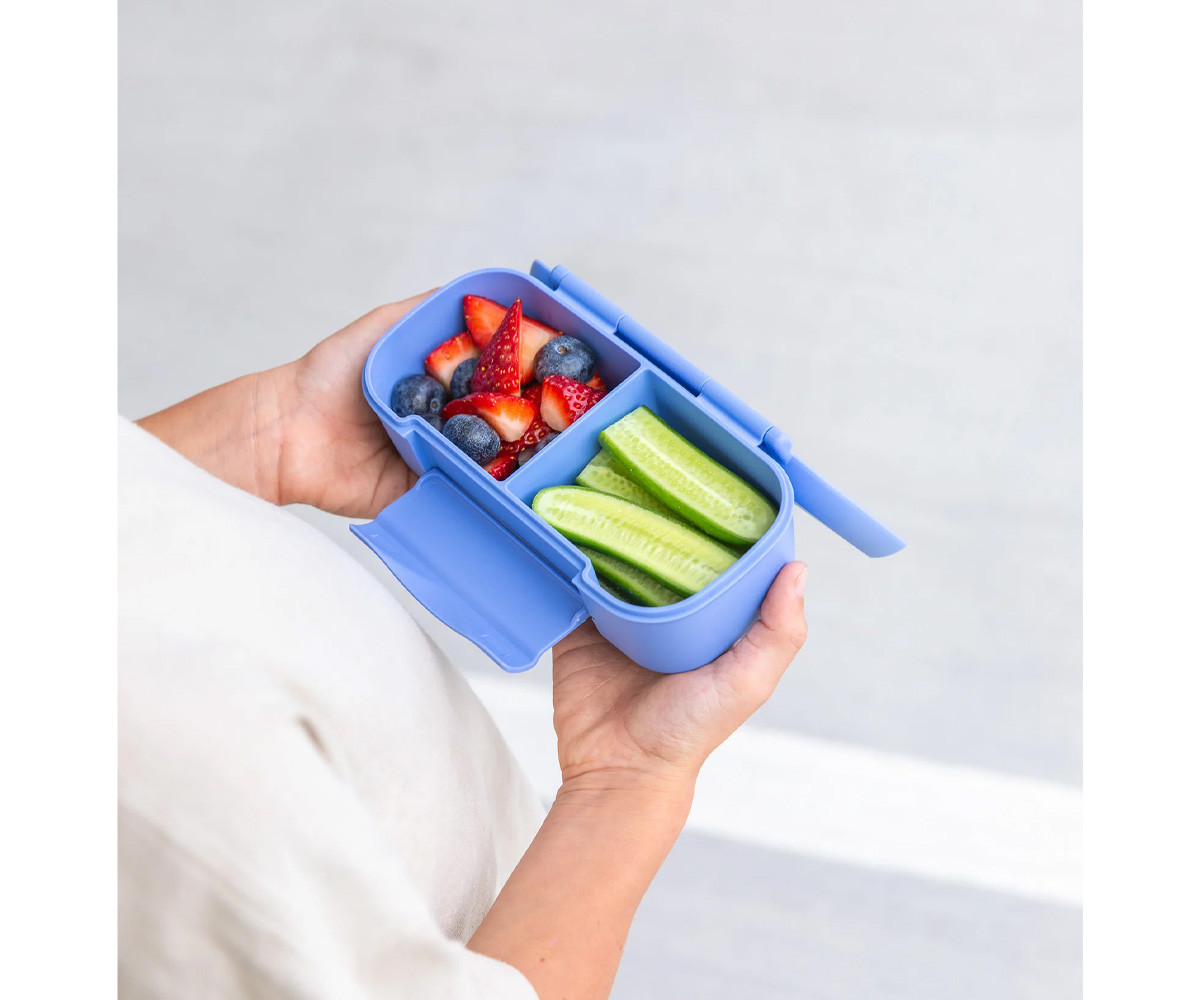 Caja de Almuerzo Snack Montiico Blue Splash 2 Compartimentos