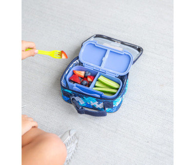 Caja de Almuerzo Snack Montiico Blue Splash 2 Compartimentos