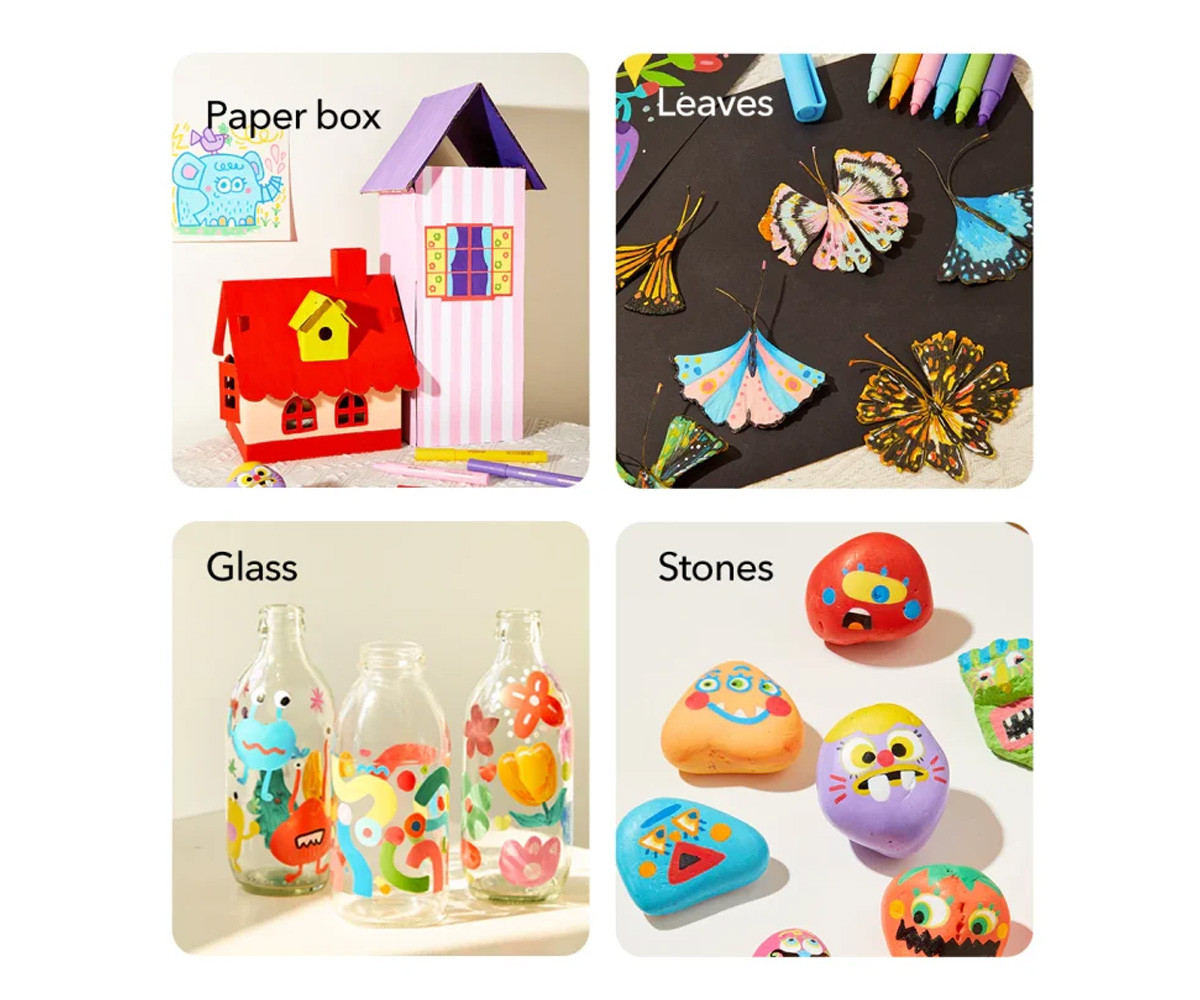 Étui de 24 Feutres Acryliques avec Pointe de Pinceau