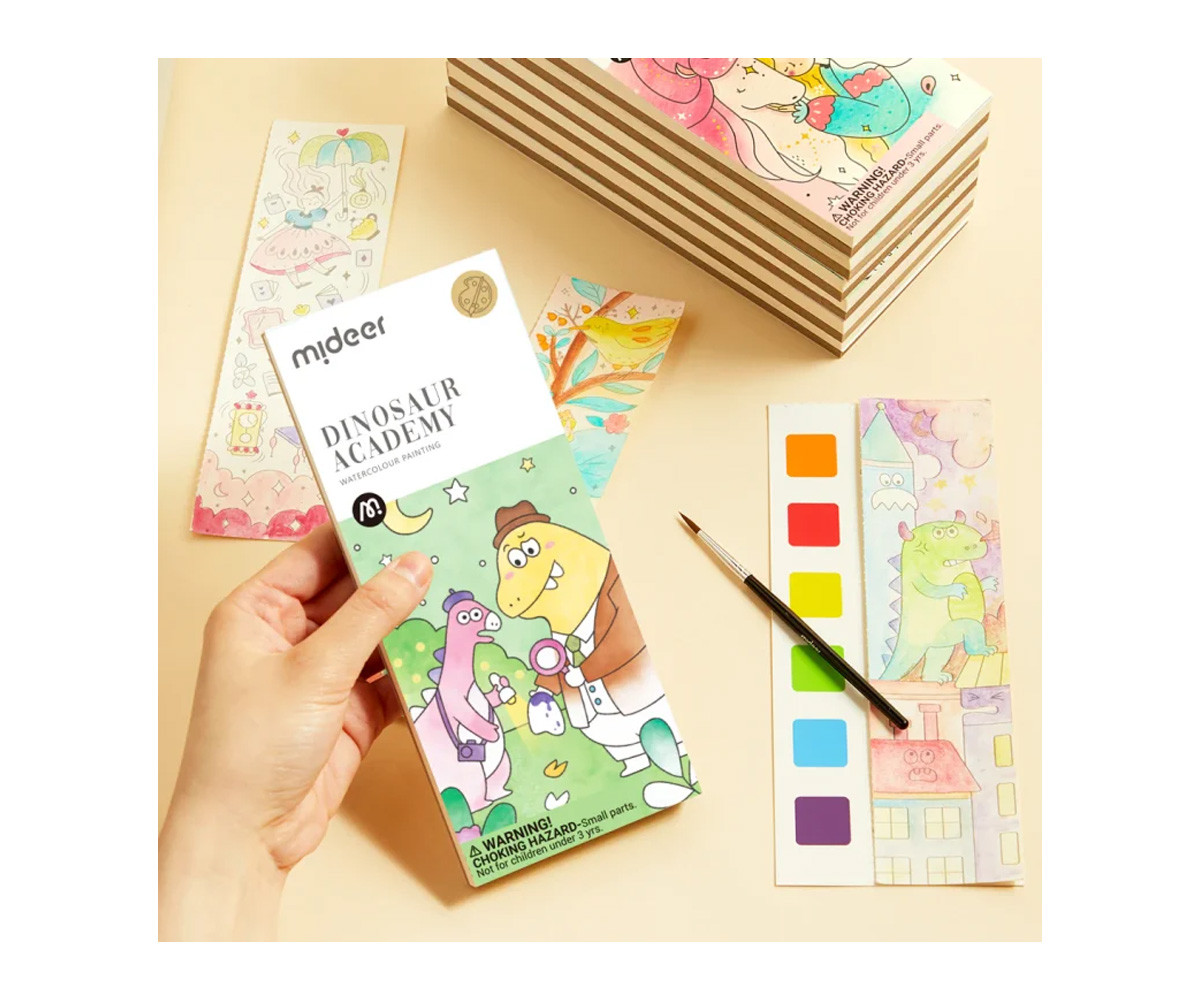 Libro da Colorare ad Acquerello Dinos