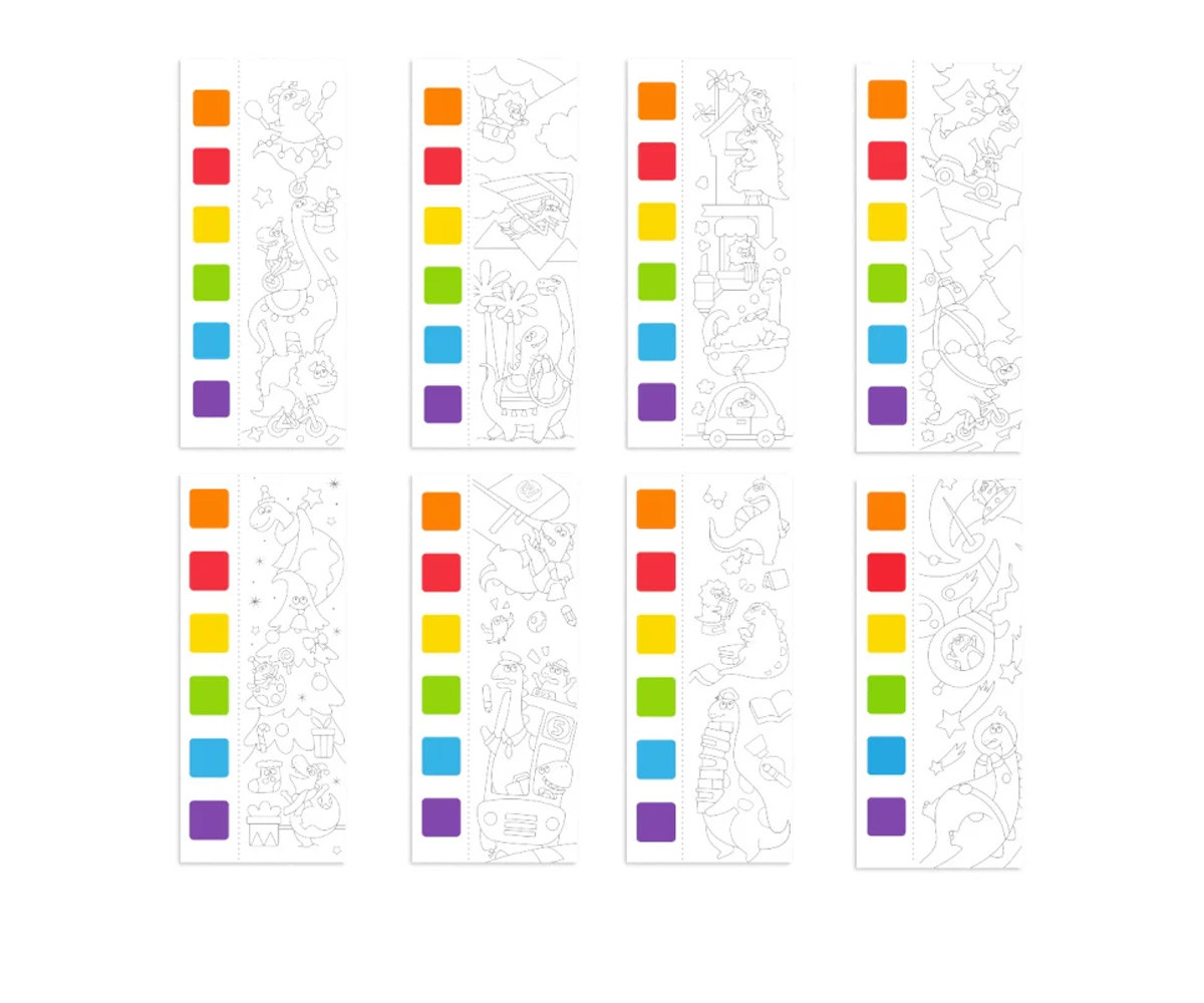 Libro da Colorare ad Acquerello Dinos