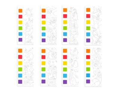 Libro da Colorare ad Acquerello Dinos