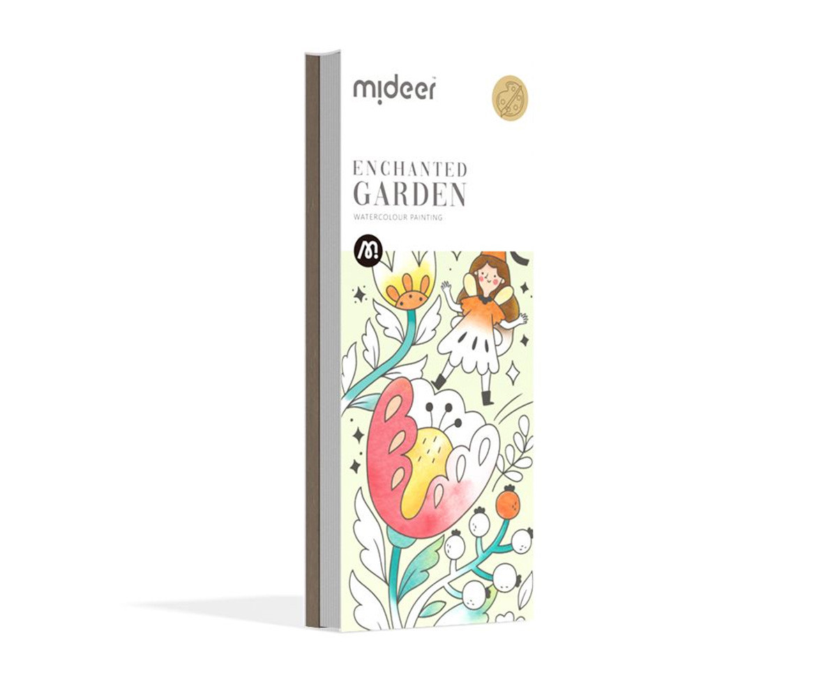 Libro da Colorare ad Acquerello Enchanted Garden