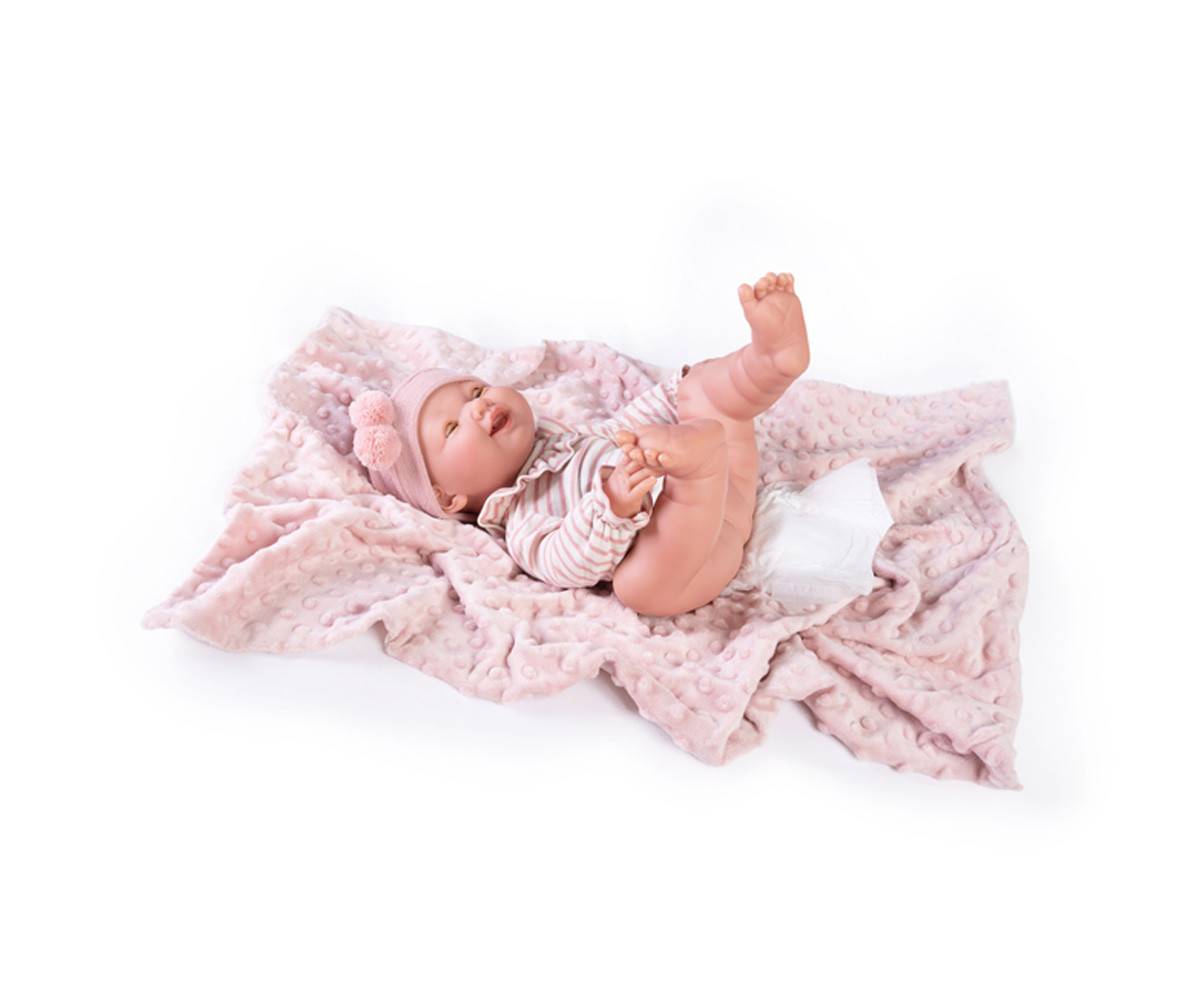 Bambola Neonata Mia Fa Pipì con Coperta