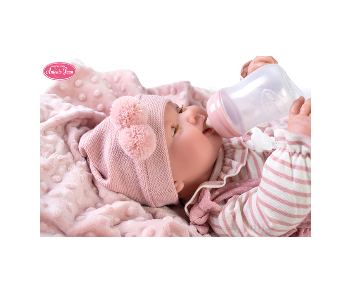 Bambola Neonata Mia Fa Pipì con Coperta