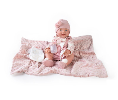 Bambola Neonata Mia Fa Pipì con Coperta