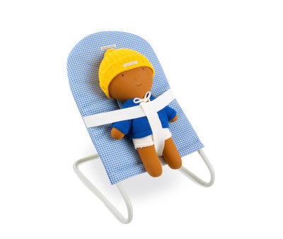 Amaca Bambole Gommu Vichy Azzurro