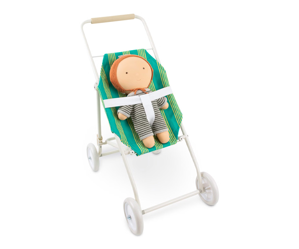 Passeggino Grande Bambole Gommu Stripes Green