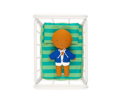 Lettino Metallo Bambole Gommu Stripes Green