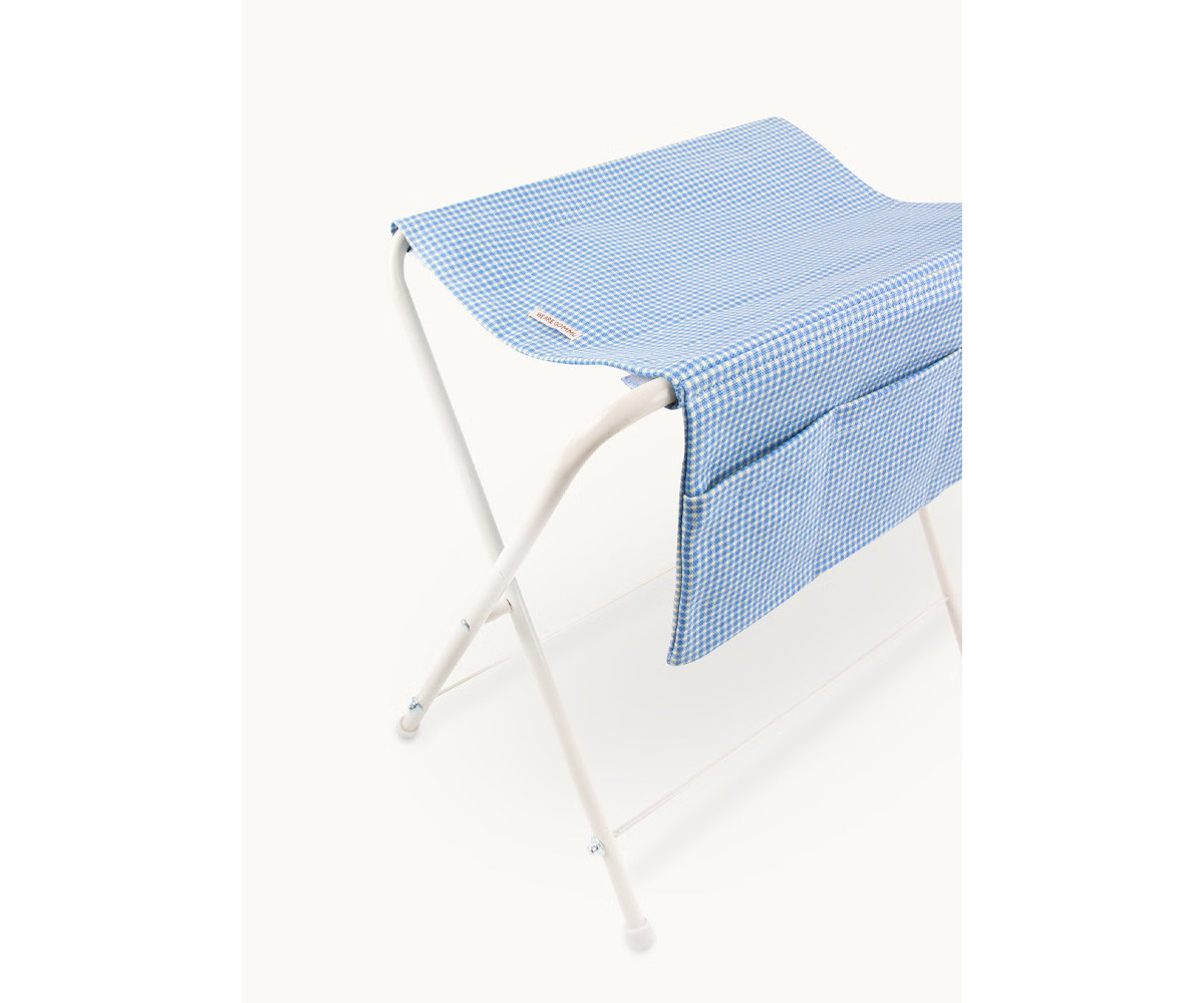 Fasciatoio Bambole Gommu Vichy Azzurro