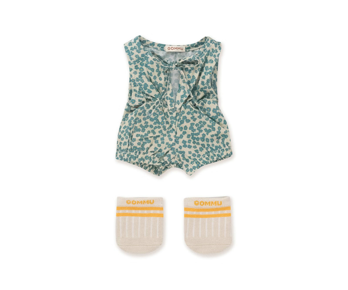 Pagliaccetto e Calzini Gommu Fiori Verdi