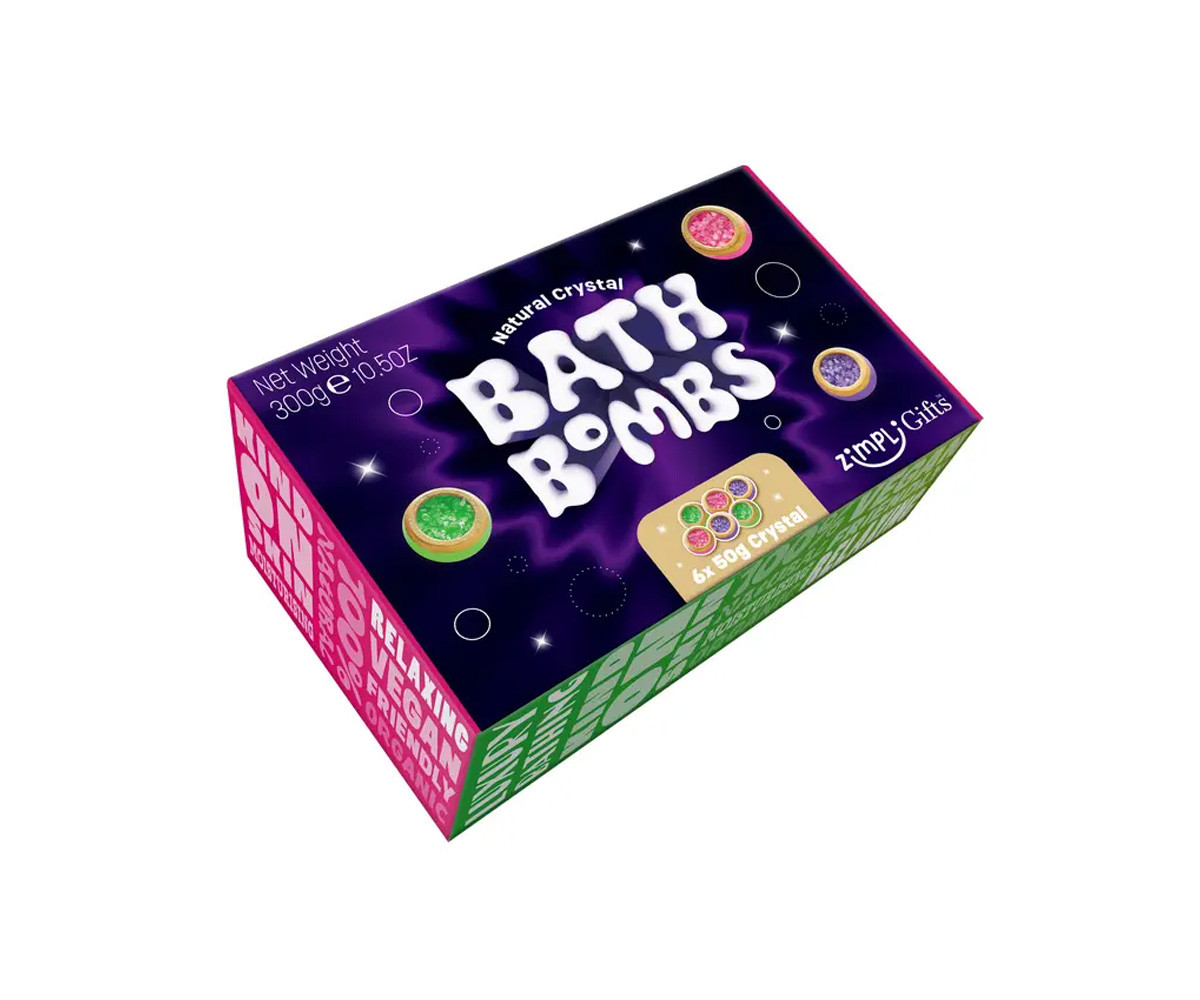 6 Bombe da Bagno Natural Crystal