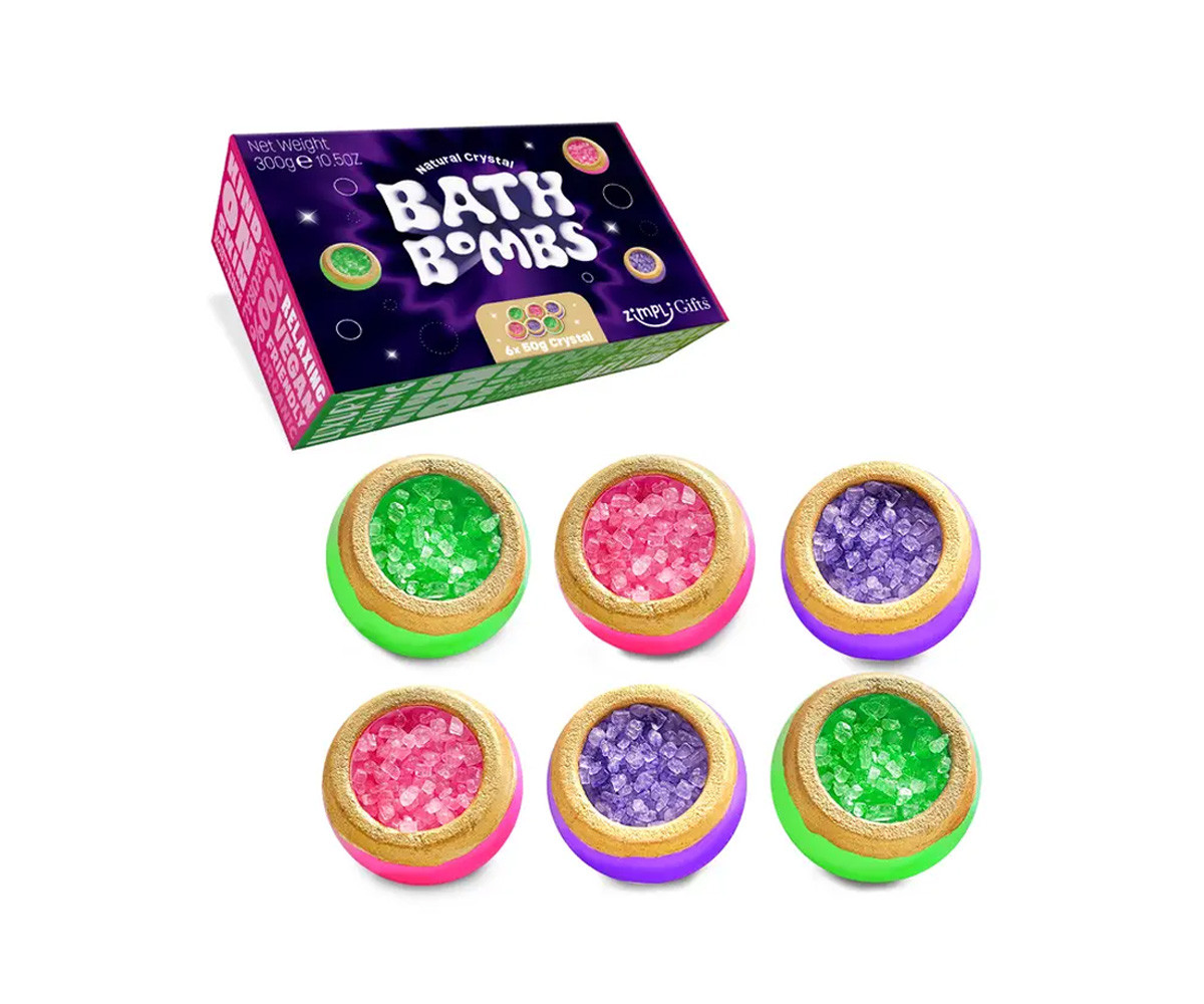 6 Bombe da Bagno Natural Crystal