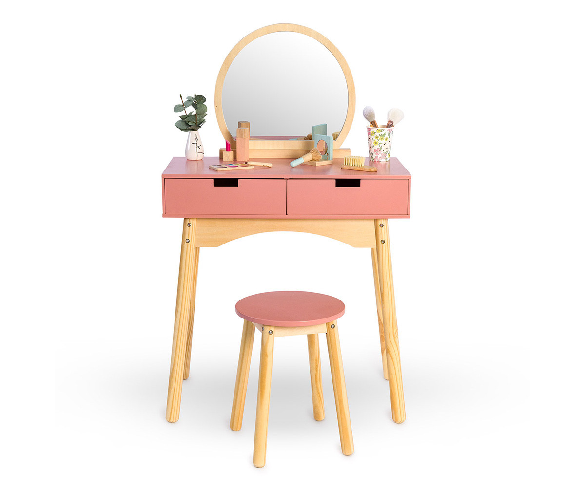 Tocador Infantil Caléndula Rosa/Natural