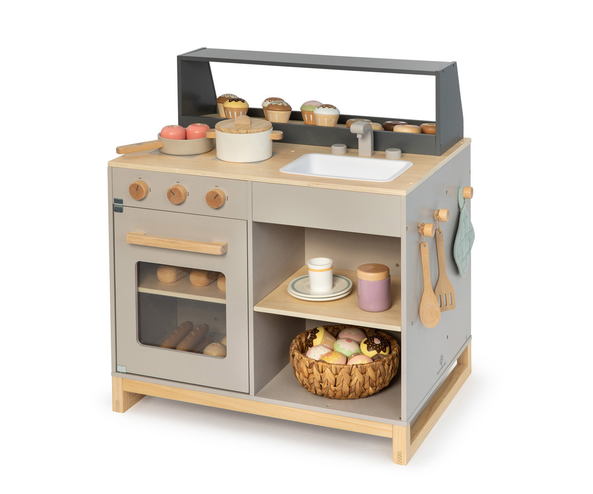 Cocina y Tienda Infantil Prunus Gris/Natural