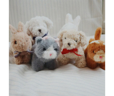 Mini Peluche Baby Animals Grey Cat