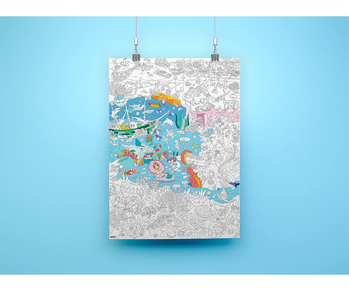 Poster XL da Colorare OMY Ocean