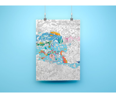 Poster XL da Colorare OMY Ocean