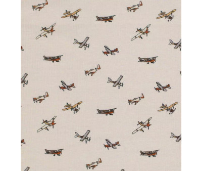 Pigiama Bambole Minikane Morgan Côtellée Petits Avions Beige