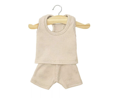 Les P\'tits Basiques Intimo Marcel Maille Côtelée Latte Bambole Minikane