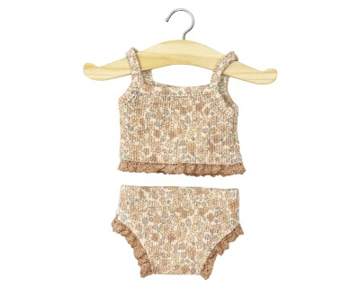Les P'tits Basiques Intimo Petites Fleurs Cacao Bambole Minikane